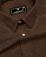 Bravix Brown Brushed Twill Plaid Flannel Cotton Shirt