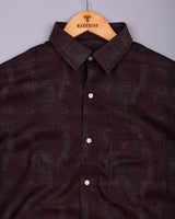 Nutella Brown Signature Jacquard Cotton Shirt