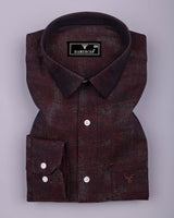 Nutella Brown Signature Jacquard Cotton Shirt