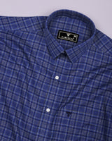 Rotary Blue With Cream Plaid Flannel Check Cotton Shirt