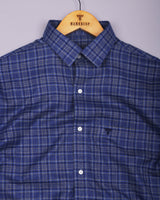 Rotary Blue With Cream Plaid Flannel Check Cotton Shirt