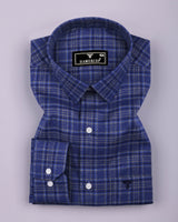 Rotary Blue With Cream Plaid Flannel Check Cotton Shirt