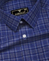 Rotary Blue With Cream Plaid Flannel Check Cotton Shirt