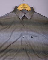 Black Two Shaded Houndstooth Dobby Premium Cotton Shirt