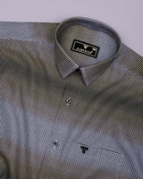 Black Two Shaded Houndstooth Dobby Premium Cotton Shirt