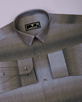 Black Two Shaded Houndstooth Dobby Premium Cotton Shirt