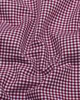 Scarlix Red With White Check Soft Cotton Shirt