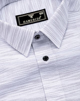 Griffin Gray With White Python Dobby Cotton Shirt