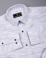 Griffin Gray With White Python Dobby Cotton Shirt