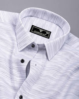 Griffin Gray With White Python Dobby Cotton Shirt