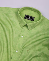 Slime Green Jacquard Textured Premium Gizza Shirt