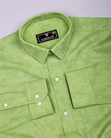 Slime Green Jacquard Textured Premium Gizza Shirt