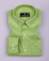 Slime Green Jacquard Textured Premium Gizza Shirt