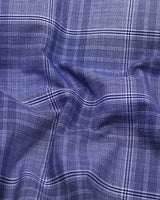 Liberty Blue Check Designer Cotton Shirt