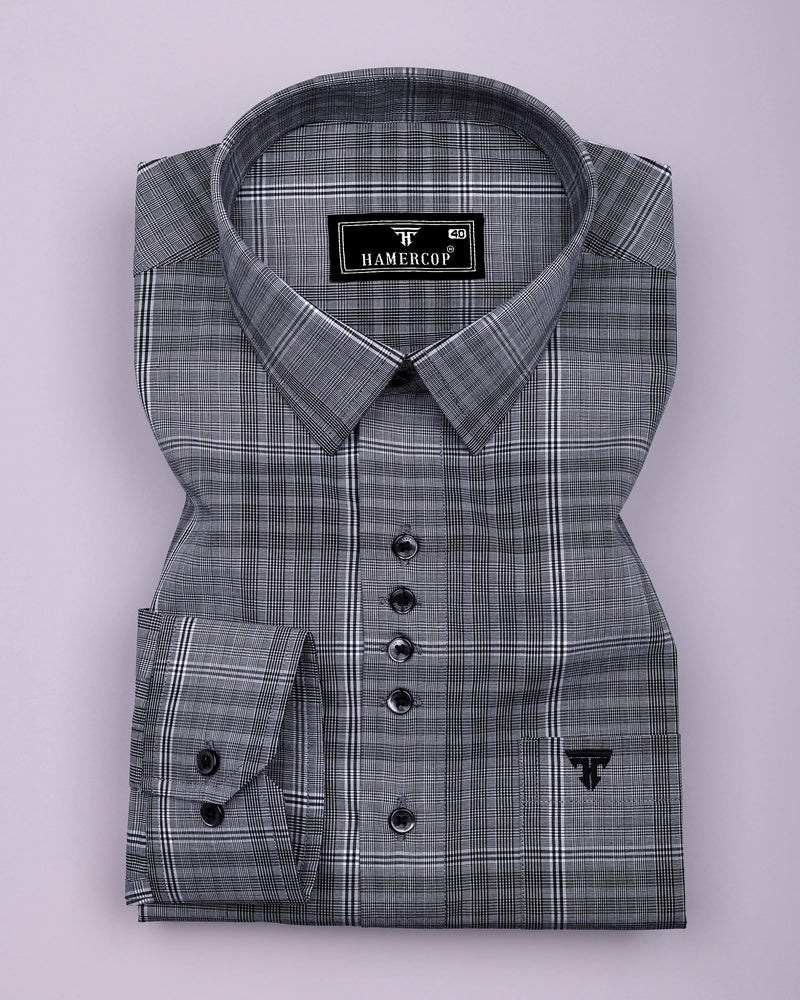Liberty Black Check Designer Cotton Shirt