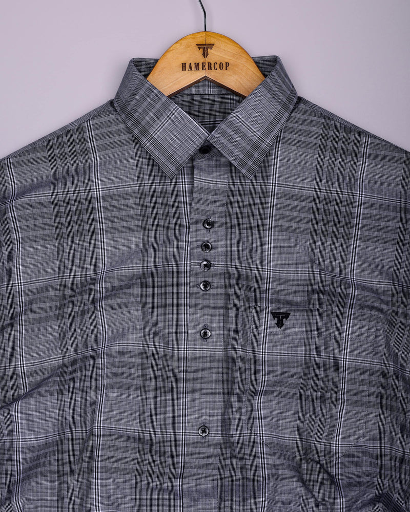 Liberty Black Check Designer Cotton Shirt