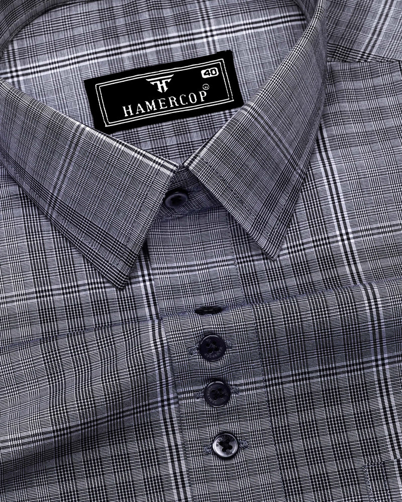 Liberty Black Check Designer Cotton Shirt