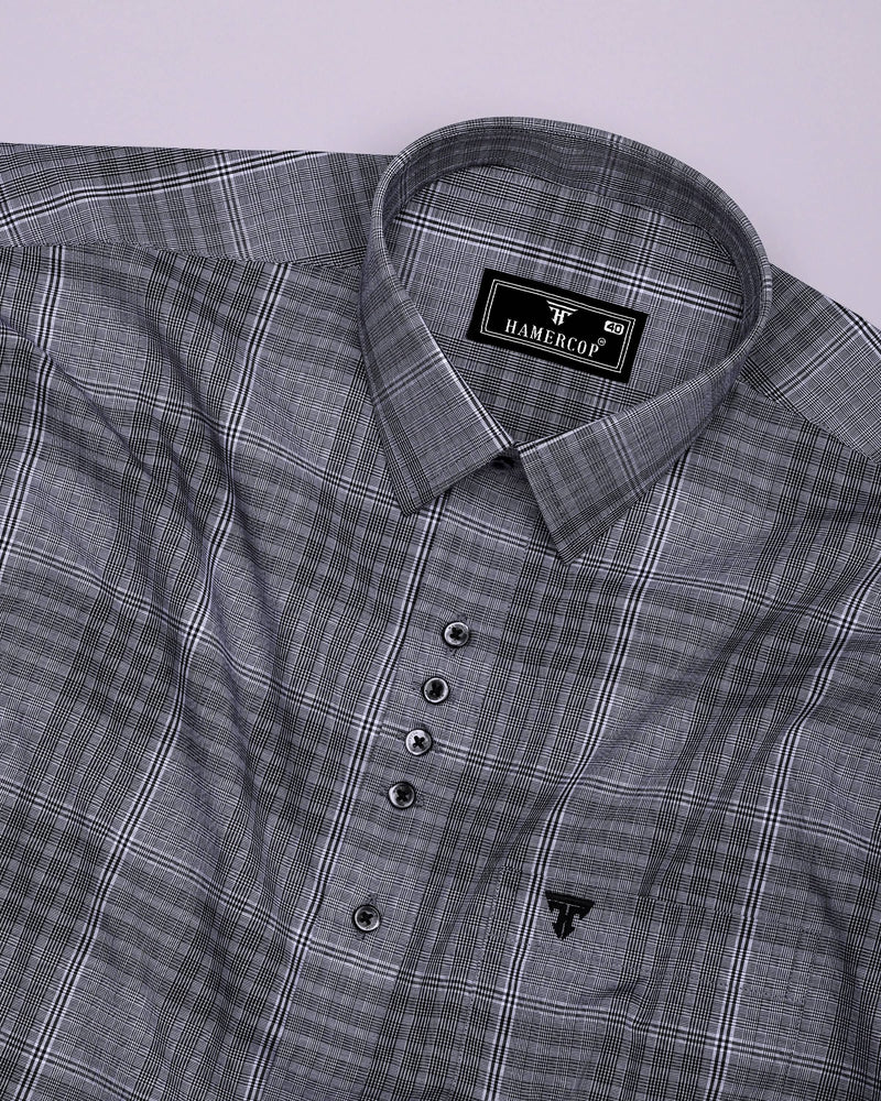 Liberty Black Check Designer Cotton Shirt