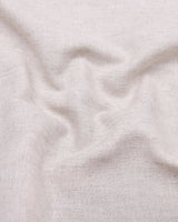 Khaki Cream Solid Linen Cotton Shirt Style Kurta