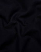 Libra Black Solid Linen Cotton Shirt Style Kurta