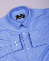 Flavyn Sky Blue Two Shaded Plaid Flannel Shirt