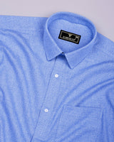 Flavyn Sky Blue Two Shaded Plaid Flannel Shirt