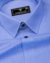 Saelor Blue Dobby Cotton Shirt