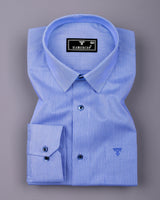 Saelor Blue Dobby Cotton Shirt