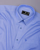 Saelor Blue Dobby Cotton Shirt