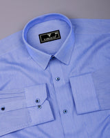 Saelor Blue Dobby Cotton Shirt