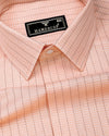 Fresin Peach Orange Jacquard Premium Giza Shirt