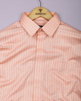 Fresin Peach Orange Jacquard Premium Gizza Shirt