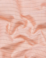 Fresin Peach Orange Jacquard Premium Gizza Shirt