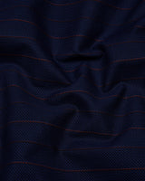 Avero NavyBlue Dobby Stripe Premium Gizza Shirt