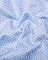 Belaro Blue With White Printed Cotton Shirt