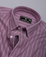 Cordovan Burgundy Houndstooth Dobby Premium Giza Shirt
