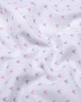 Novara White With Pink Python Shaped Dobby Cotton Shirt