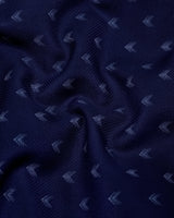 Novara Blue With White Python Shaped Dobby Cotton Shirt