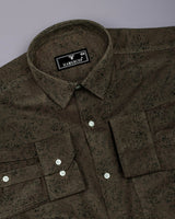 Crispello Coffee Brown Corduroy Premium Cotton Solid Shirt