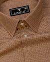 Helvar Brown Dobby Cotton Shirt