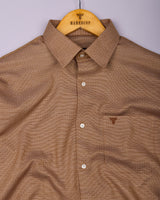 Helvar Brown Dobby Cotton Shirt