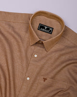 Helvar Brown Dobby Cotton Shirt