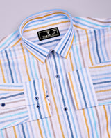 Tonevix Multicolor Stripe Linen Cotton Shirt