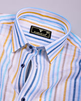 Tonevix Multicolor Stripe Linen Cotton Shirt