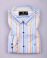 Tonevix Multicolor Stripe Linen Cotton Shirt