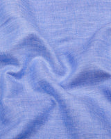 Rome Blue Stripe Melange Dobby Cotton Shirt