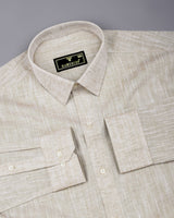 Crelora Cream Linen Cotton Shirt