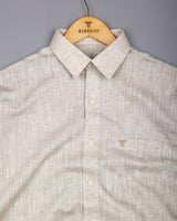 Crelora Cream Linen Cotton Shirt