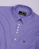 Purple Houndstooth Designer Formal Cotton Shirt