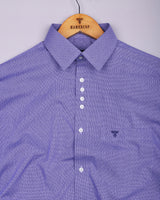 Purple Houndstooth Designer Formal Cotton Shirt